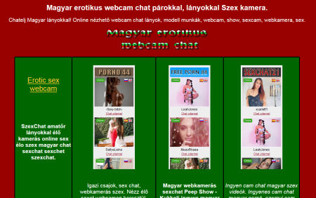 Watch Hungarian XXX cam shows - 100% Free. Hungarian Chat Rooms are Online NOW! No Registration Required.
